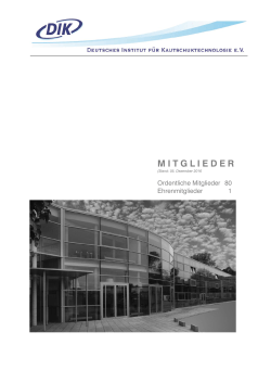 MITGLIEDER - Deutsche Institut für Kautschuktechnologie (DIK)