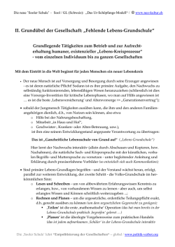 II. Grund&uuml;bel der Gesellschaft: &bdquo;Fehlende Lebens
