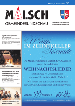 Amtsblatt der Gemeinde www.malsch-weinort.de