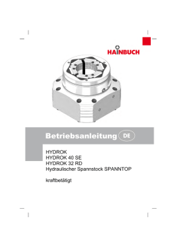 Hydraulischer Spannstock HYDROK