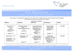 Menüplan 12.12. - Pestalozzischule Eislingen