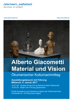 Alberto Giacometti Material und Vision