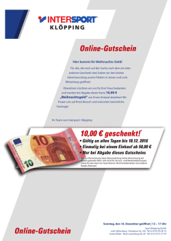 Gutschein zum ausdrucken
