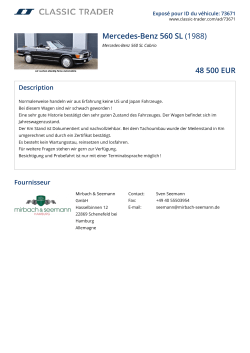 Mercedes-Benz 560 SL (1988) 48 500 EUR
