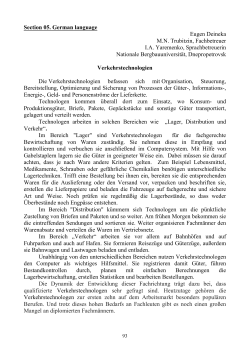 Section 05. German language Eugen Deineka M.N. Trubitzin