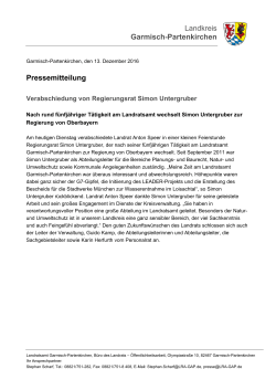 Landkreis Garmisch-Partenkirchen Pressemitteilung