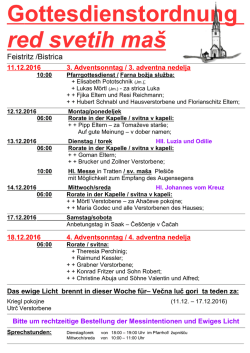 Gottesdienste vom 11.12.
