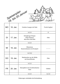 vom 16.1. bis zum 20.1.