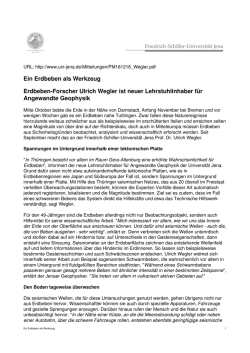 Ein Erdbeben als Werkzeug Erdbeben