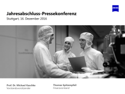 Jahresabschluss-Pressekonferenz