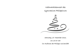 geht es zum Programm. - Gymnasium Philippinum