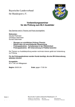 Info Vorbereitungskurs
