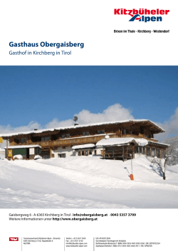 Gasthaus Obergaisberg in Kirchberg in Tirol