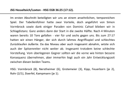 JSG Hesselteich/Loxten - HSG EGB 36:25 (17:12). Im ersten