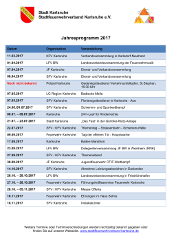 SFV - Terminplan 2017 - Stadtfeuerwehrverbandes