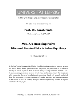 Prof. Dr. Sarah Pinto Mrs. A.`s Breaking Point:
