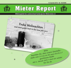Mieter Report 4-2016 - Landesverband hamburgischer Mieterschutz
