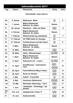 Jahresprogramm 2017