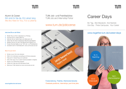 Career Days - Sprachenzentrum TUM