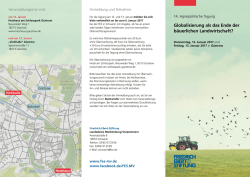 Globalisierung als das Ende der b&auml;uerlichen Landwirtschaft?