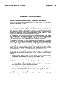 Drucksachen allgemein - Nieders&auml;chsischer Landtag