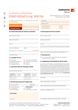 Inbetriebsetzung W&auml;rme