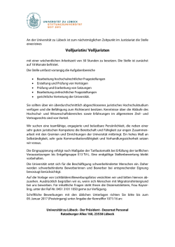 In der Zentralen Universit&auml;tsverwaltung der Universit&auml;t zu L&uuml;beck ist