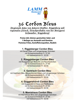 Cordon Bleu - Restaurant Lamm Wislisau