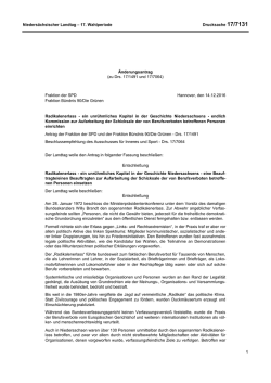 Drucksachen allgemein - Nieders&auml;chsischer Landtag