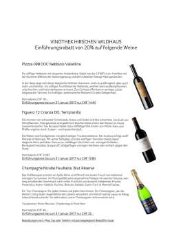 Einf&uuml;hrungsangebot Vinothek