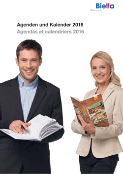 Agenden und Kalender 2016 Agendas et calendriers 2016