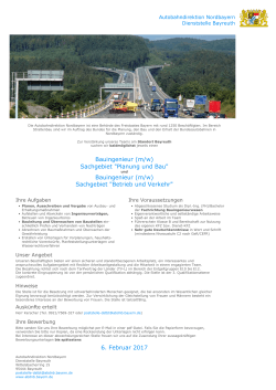 Bauingenieur (m/w) - Autobahndirektion Nordbayern