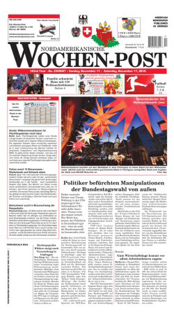NORDAMERIKANISCHE Politiker befürchten Manipulationen der