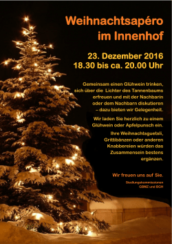 Weihnachtsapéro im Innenhof - Siedlungskommission Klee-GBMZ