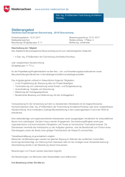 Dipl.-Ing. (FH)/Bachelor Fachrichtung Architektur/Hochbau