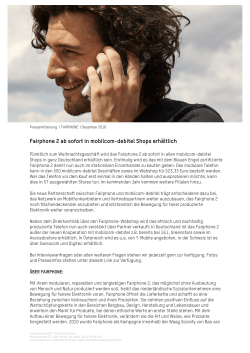 Fairphone 2 ab sofort in mobilcom