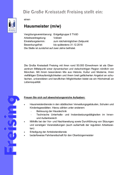 Hausmeister (m/w)