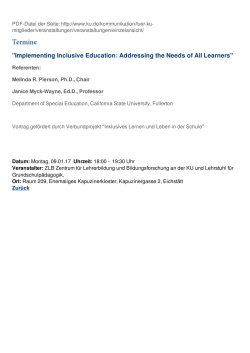 "Implementing Inclusive Education: Addressing the Needs of All