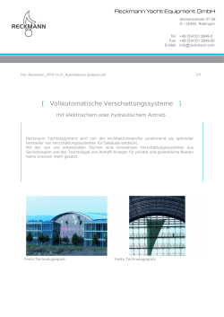 Vollautomatische Verschattungssysteme