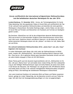 Unruly veröffentlicht die international erfolgreichsten