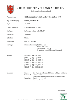 Ausschreibung 100 Schuss LG Sportlich