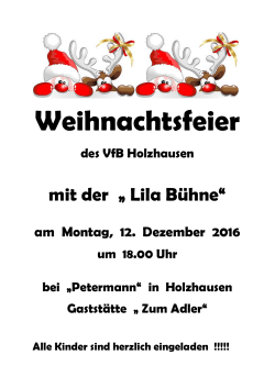 Weihnachtsfeier - VfB Holzhausen II