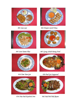our menu as pdf-file - Amthaisong Thai