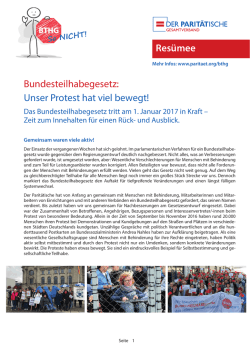 Resümee Bundesteilhabegesetz: Unser Protest hat viel bewegt!
