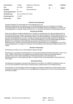 IR * * IRZES1 159372 Fachliche Voraussetzungen Zwingend