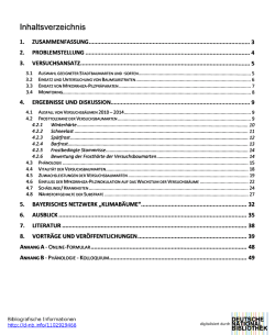 Inhaltsverzeichnis