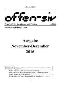 November / Dezember 2016 - offen-siv