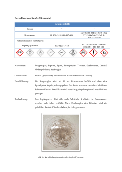 Darstellung von Kupfer(II)-bromid Gefahrenstoffe Materialien