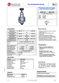 Druckluftaufbereitung Präzisionsdruckregler