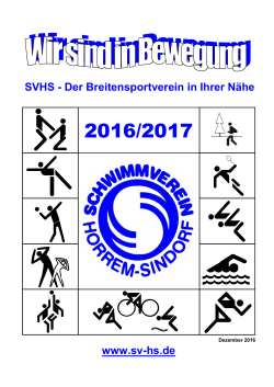 Programmheft 2015 / 2016 - Schwimmverein Horrem